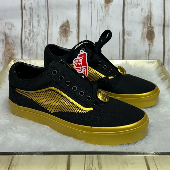 Harry Potter Golden Snitch  x VANS Old Skool Sneakers NEW - Picture 3 of 13